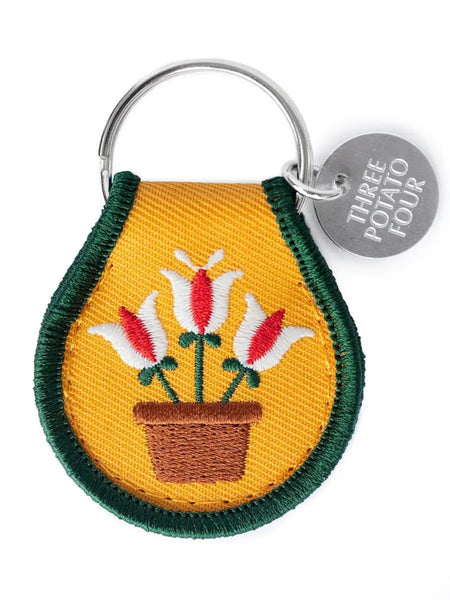 Patch Keychain - Potted Tulips