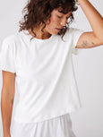 Cloud Jersey Crew Tee - White