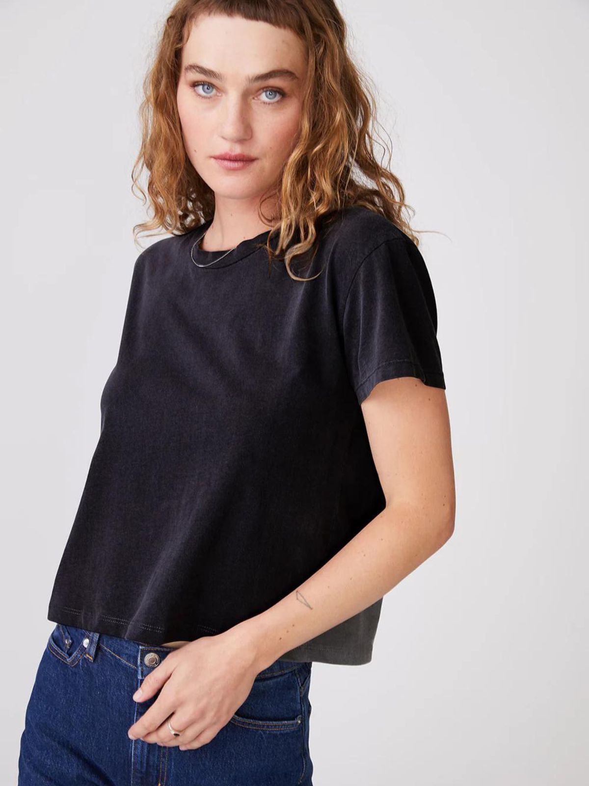 Cloud Jersey Crew Tee - Black