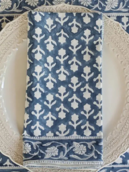Napkin - Charlotte Indigo, Set of 4