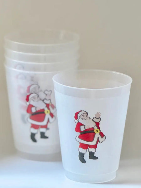 Frosted Cups -Jolly Santa