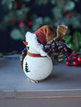 Snowman Hand-Crafted Gourd