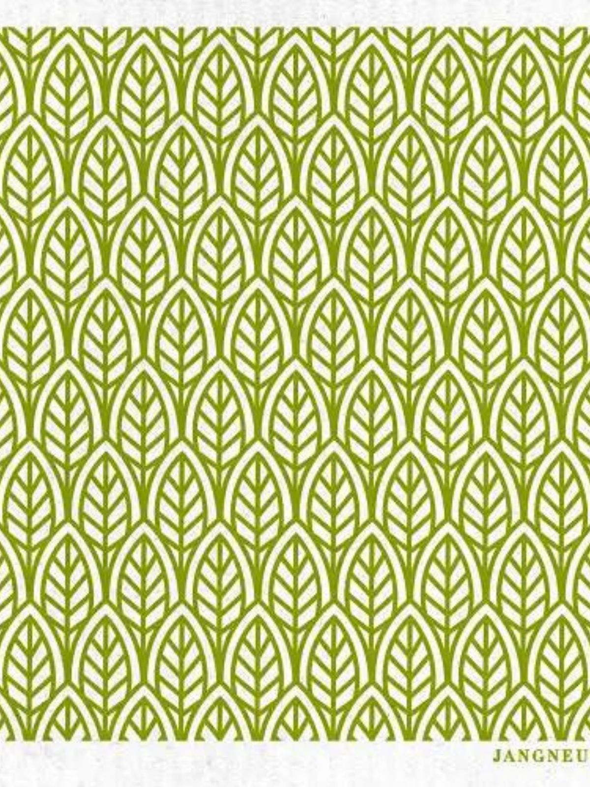 Swedish Dishcloth - Green Leaves