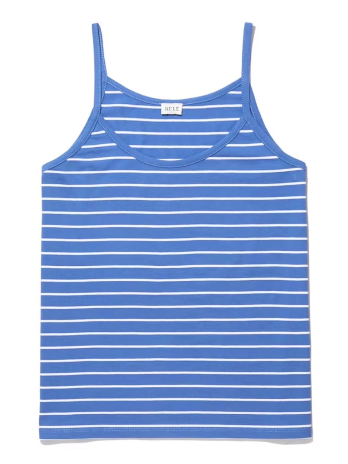 Spaghetti Tank - Denim/White