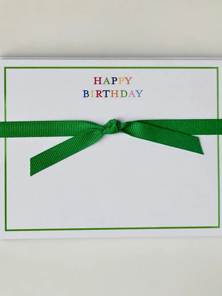 Flat Note Cards - Happy Birthday