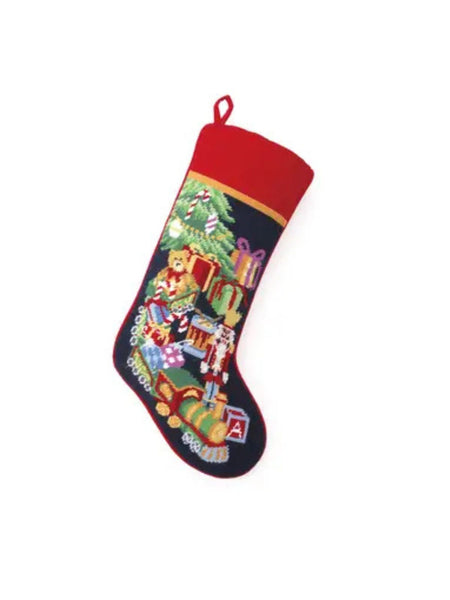 Needlepoint Stocking - Toy Train