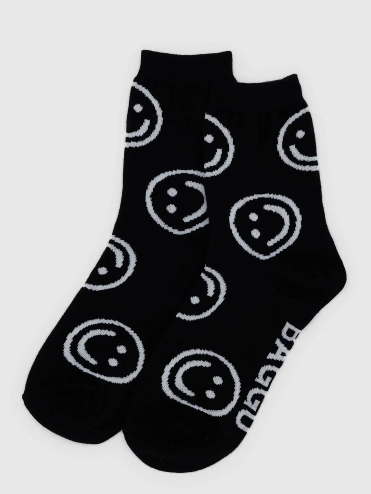 Crew Socks - Black Happy