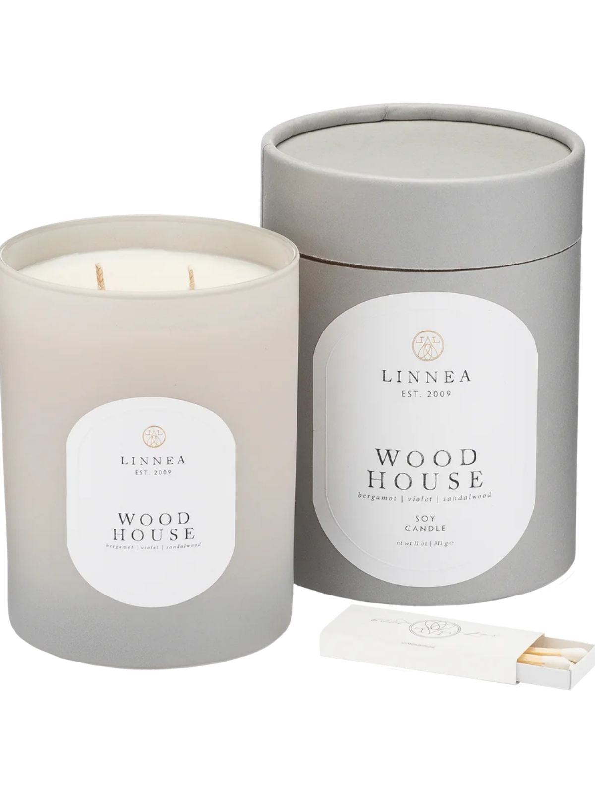 2 Wick Candle - Wood House