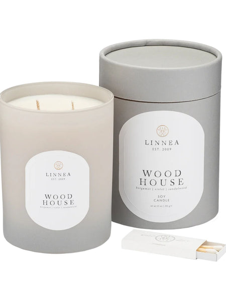 2 Wick Candle - Wood House