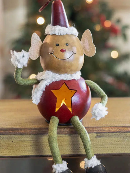 Eli the Elf Gourd Shelf Sitter