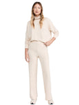 Honey Luxe Rib Pant-Cream