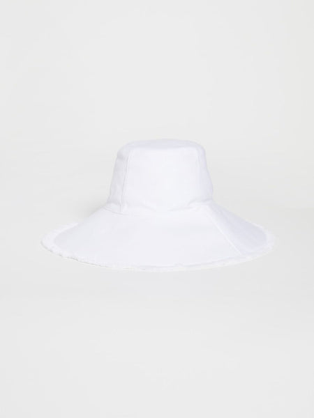 Canvas Packable Hat - White