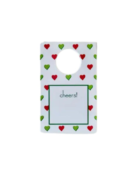 Wine Tags - Holiday Hearts