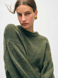 Cashmere Luxe Crew - Green Marl