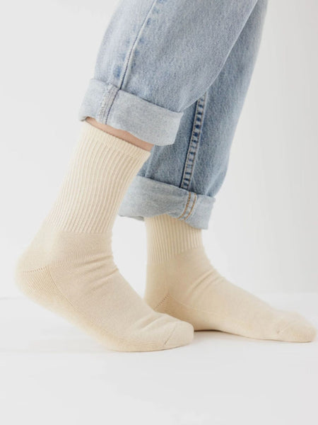 Ribbed Socks - Ecru