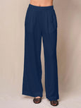 Linen Trouser Pants - Navy