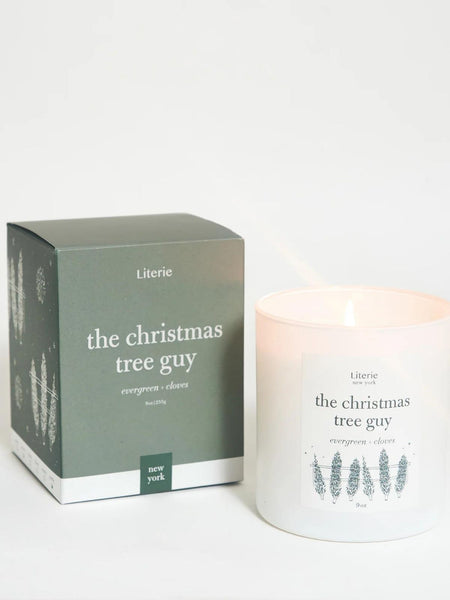 the christmas tree guy candle