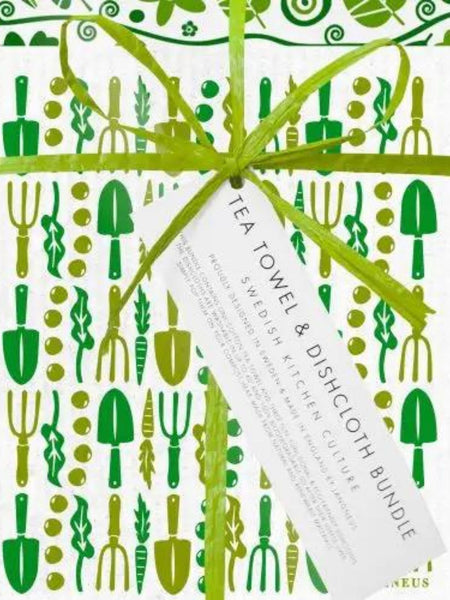 Swedish Dishcloth & Tea Towel Bundle - Gardening