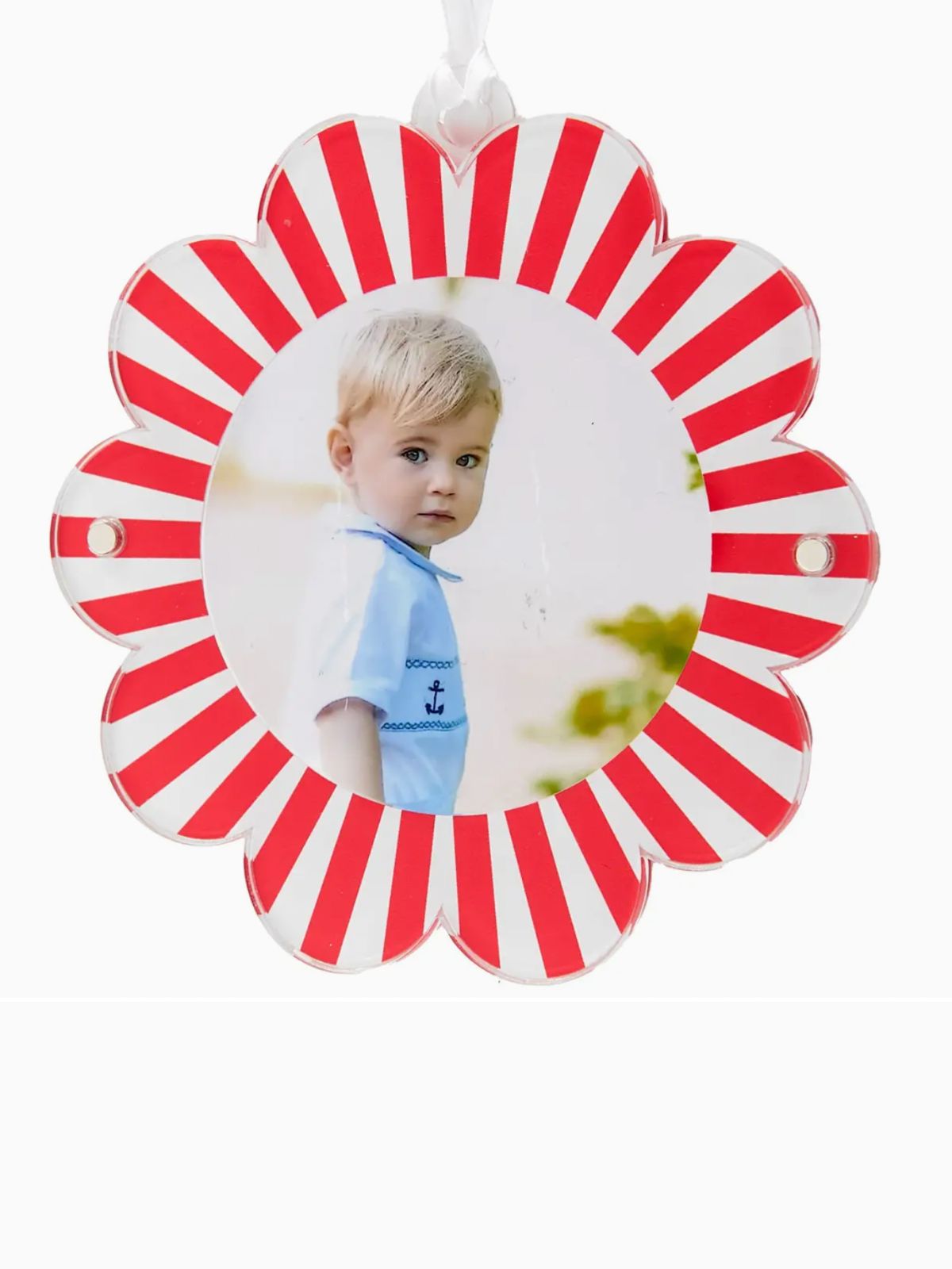 Double-sided Red and White Ornament