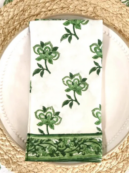 Napkin - Lilibet Green Buti, Set of 4