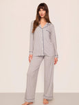 Gisele Long PJ Set - Gray/Navy