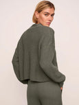 Cropped Cardigan -  Olive