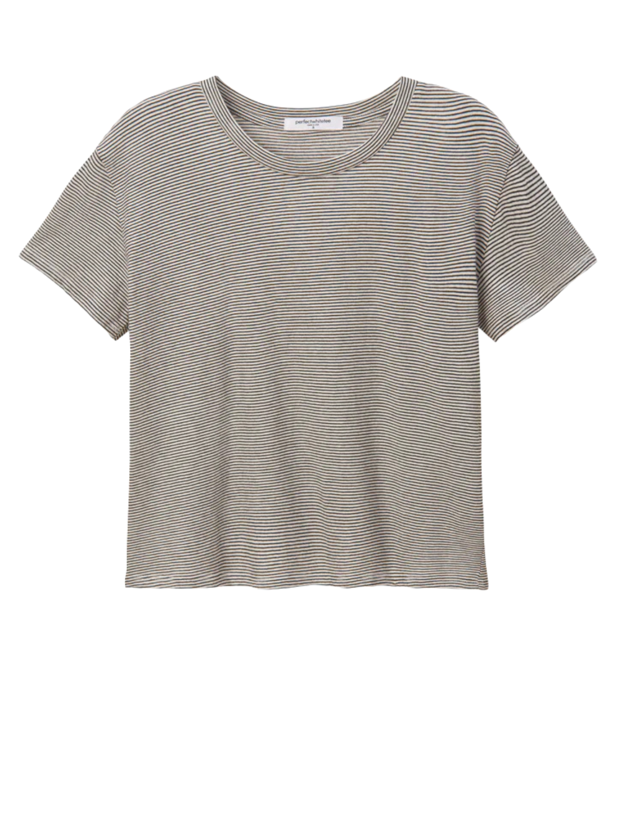 Harley Boxy Crew Tee - Ivory/Black Stripe