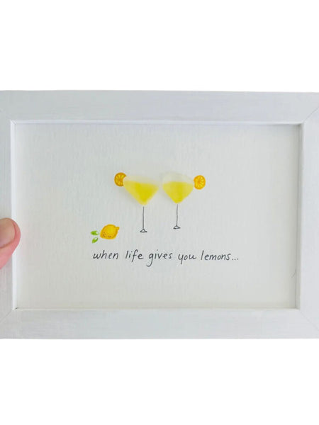 Lemon Drop Martinis Sea Glass Art