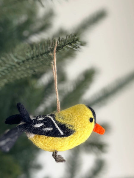 Felt Ornament - Yellow Finch