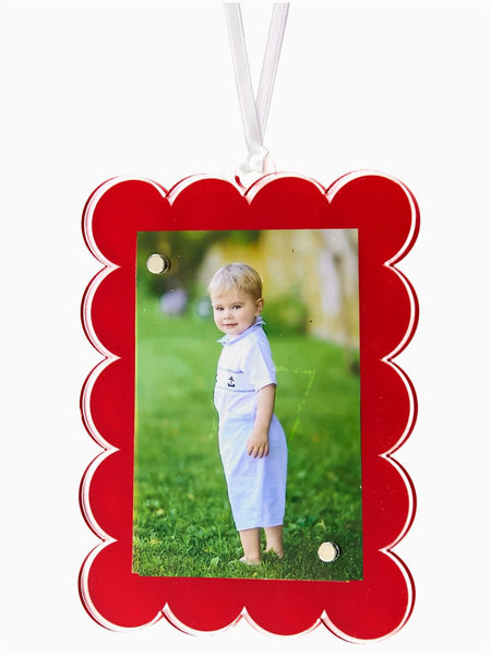 Double-sided Red Scallop Ornament