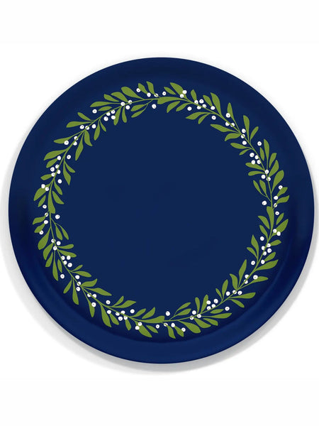 Holiday Winter Round Tray