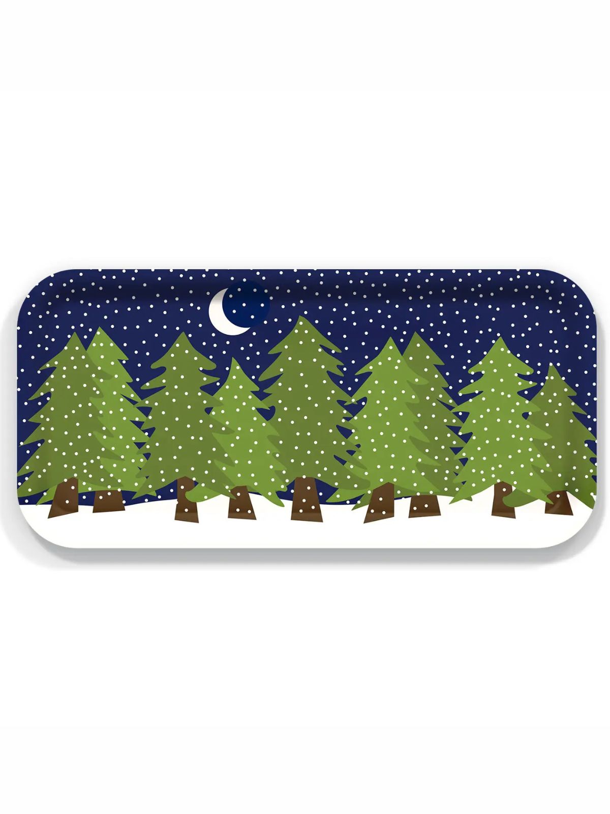Midnight Snow Forest Serving Tray