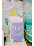 Smiley Face Purple Can Cooler