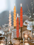 Set- 4 Orange Gradient Taper Candles