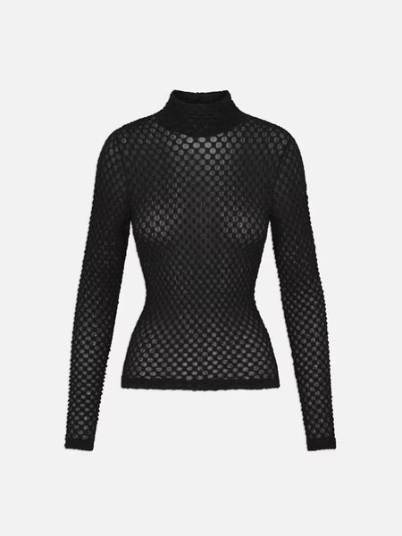 Mesh Lace Turtleneck