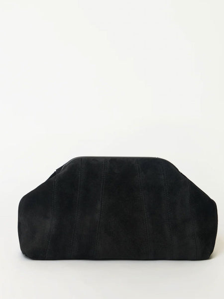 Rowe Suede Clutch - Black