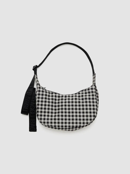 Small Nylon Crescent Bag - Blk/White Ging