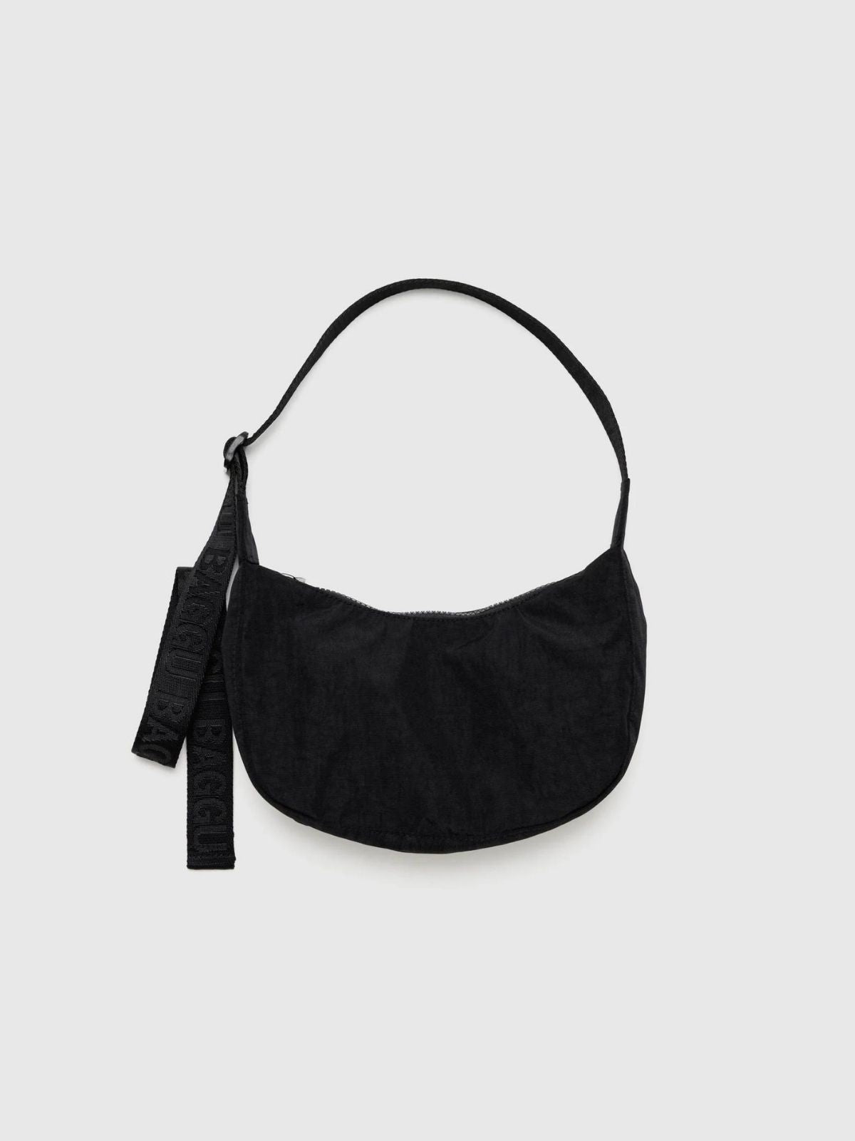 Small Nylon Crescent Bag - Black