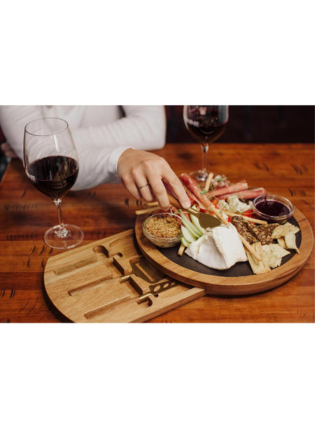 Acacia and Slate Serving Board with Cheese Tools
