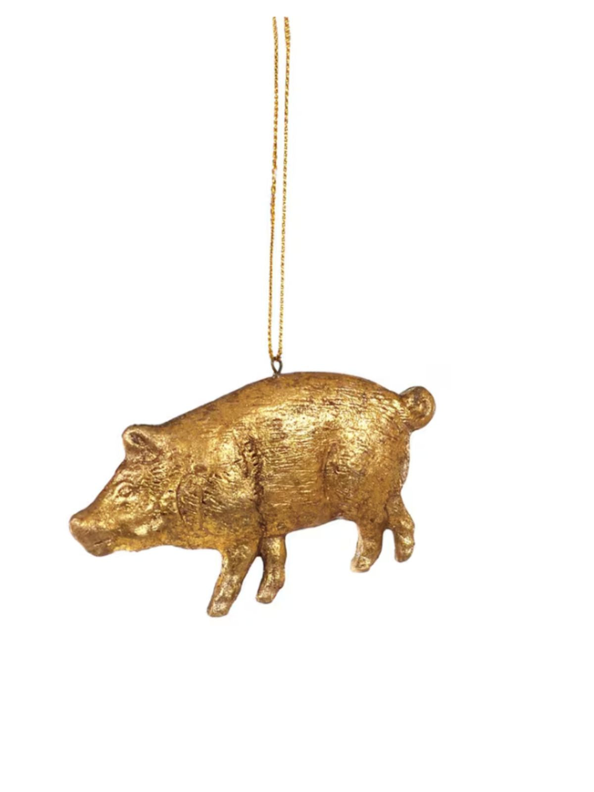 Gold Pig Ornament