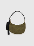 Small Nylon Crescent Bag - Seaweed