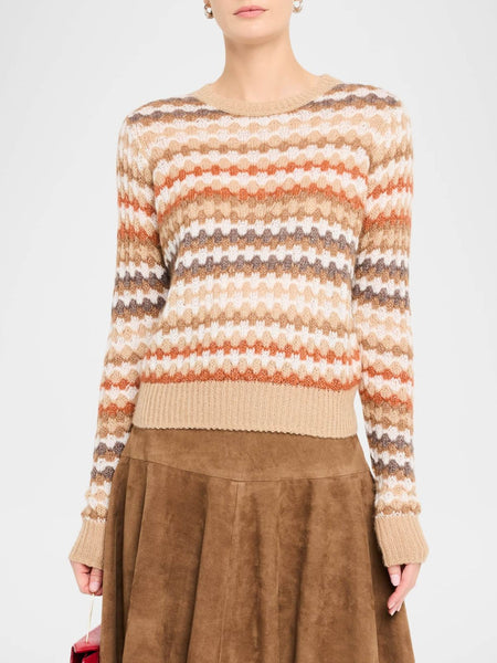 Multi Color Fancy Stitch Crew