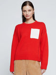 Colorblock Pocket Crew Sweater - Sumo