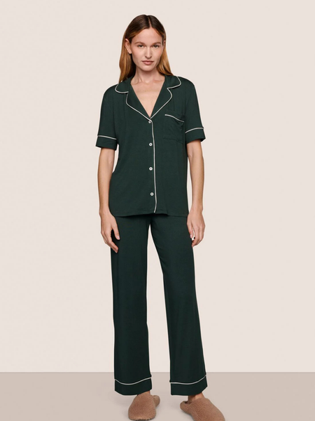 Gisele SS PJ Set - Pine/Ivory