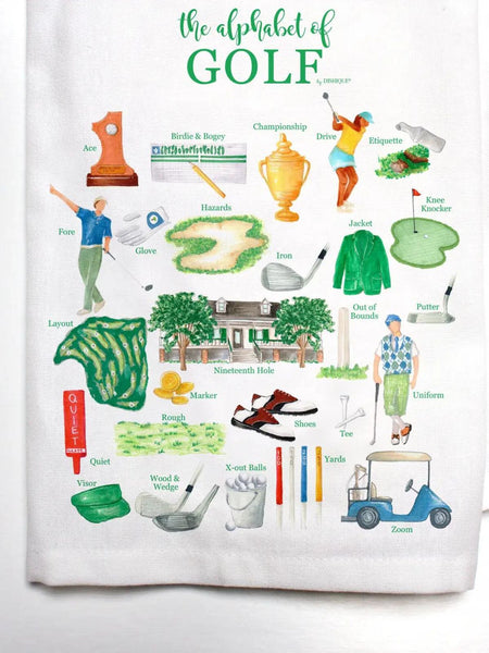 Golf Alphabet Bar Towel