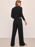 Cozy Time Wide Leg Pant - Black