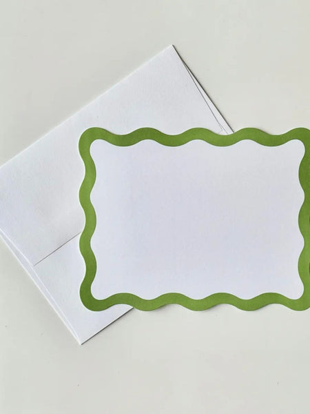 Flat Note Cards - Scallop Green