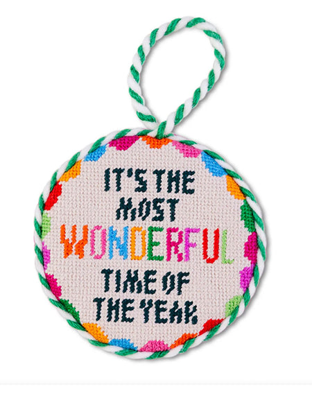 Needlepoint Ornament - Wonderful Time