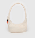 Small Nylon Crescent Bag - Swan White