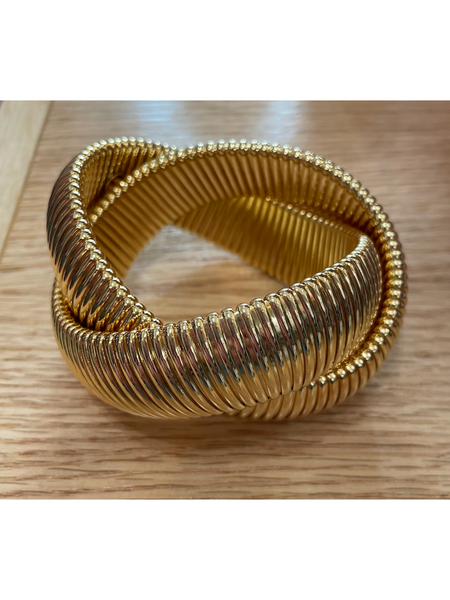 Double Gold Cobra Bracelet